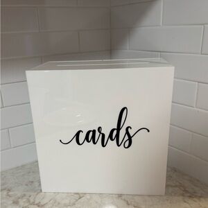 SOLD 10” Acrylic White Card Box